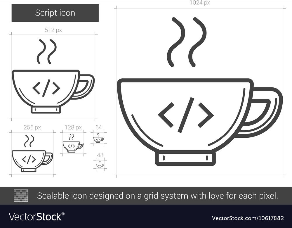 Script line icon