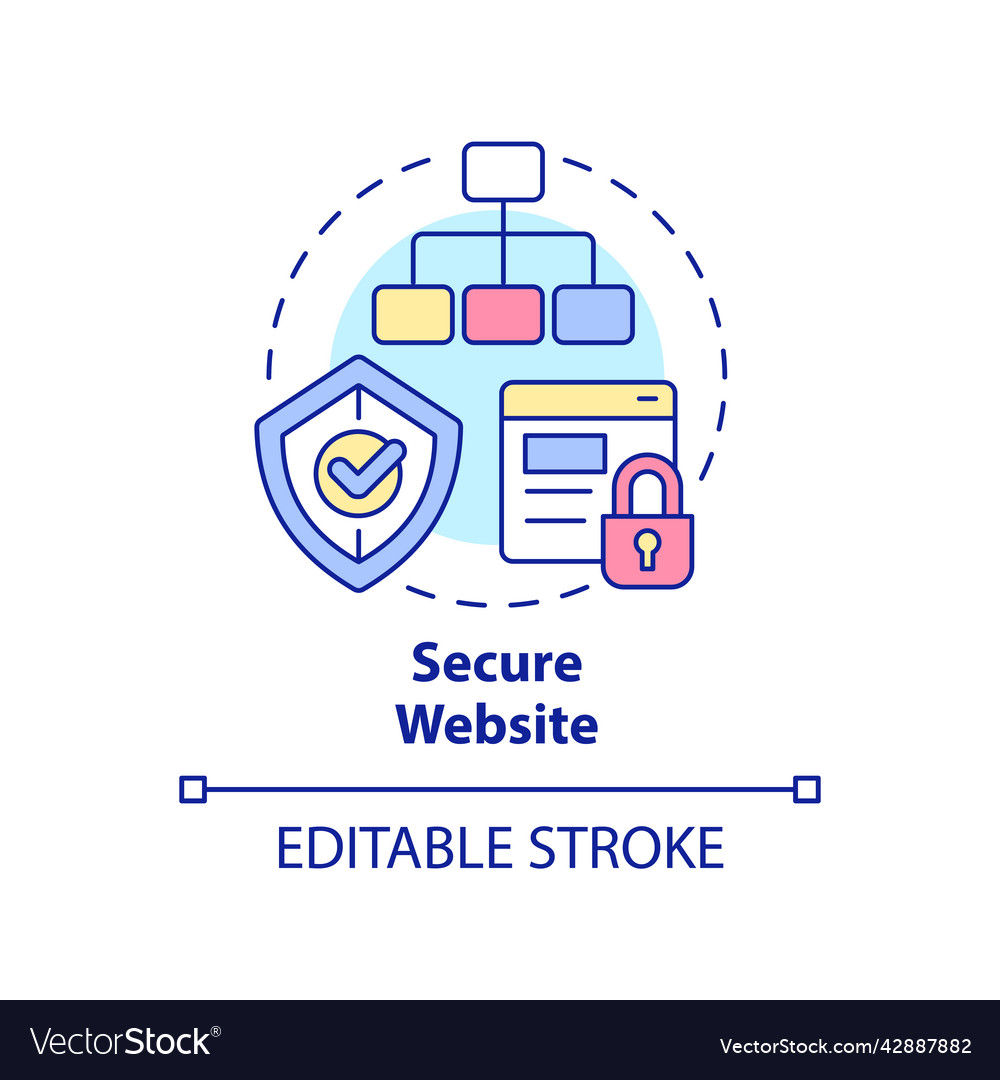 Secure website concept icon vector image Secure website concept icon