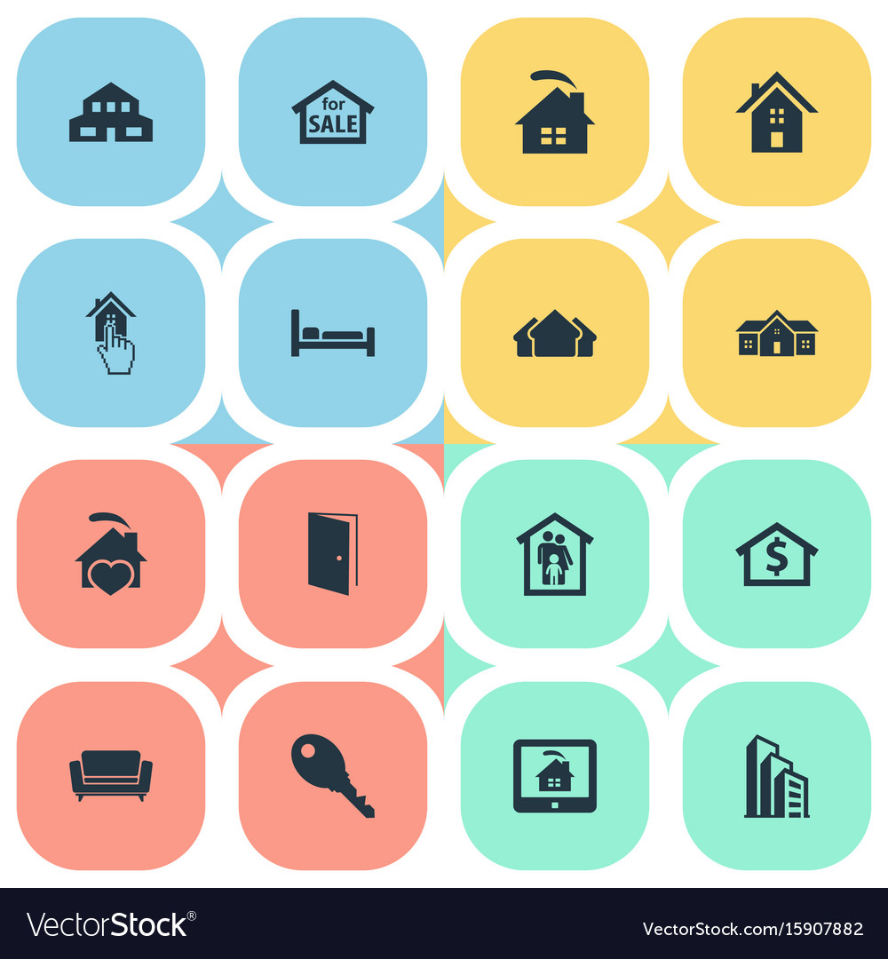 Set of simple real icons