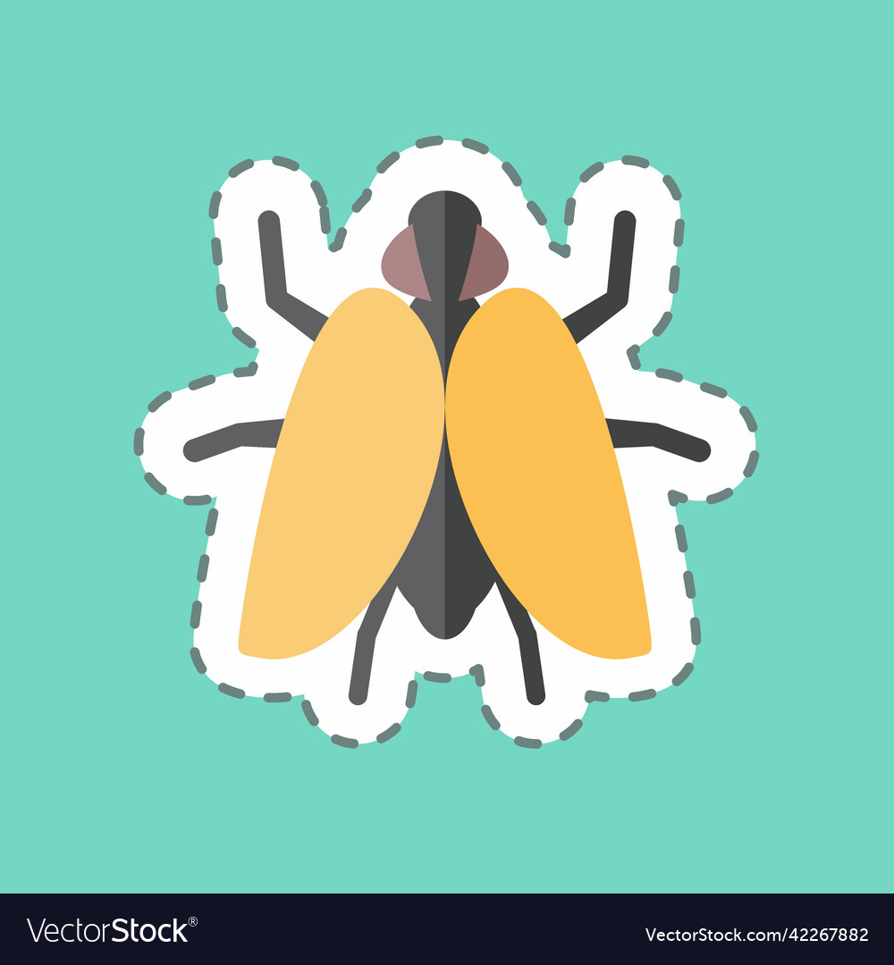 Sticker line cut fly ii suitable for animal