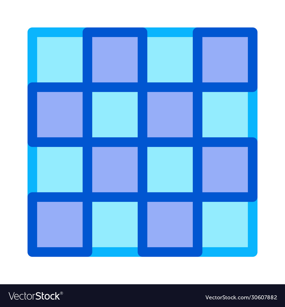 Symmetrical tile surface icon outline