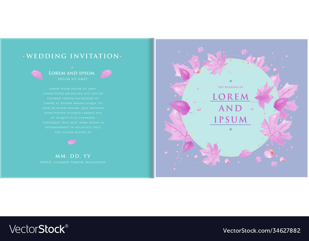 Wedding invitation design template