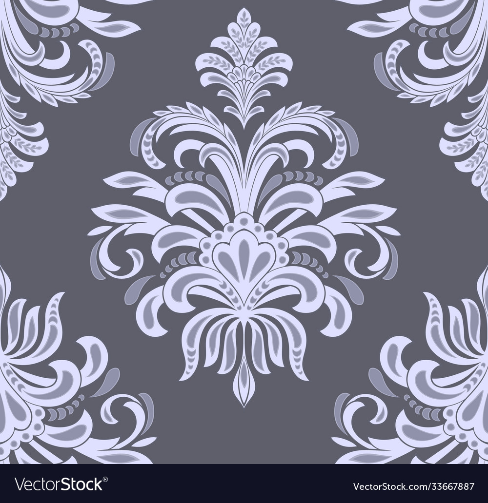 Damask seamless pattern element classical vector image Damask seamless pattern element classical