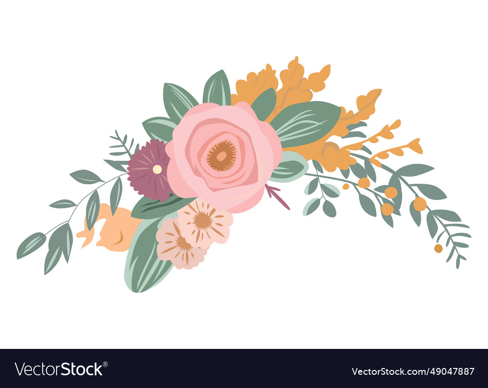 Elegant floral for wedding invitation card vector image Elegant floral for wedding invitation card
