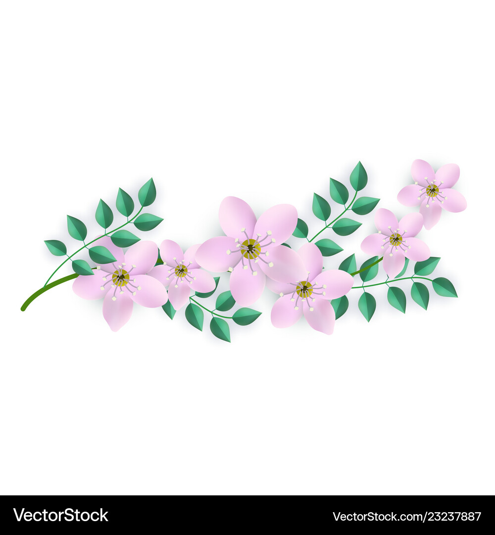 Floral composition Royalty Free Vector Image - VectorStock