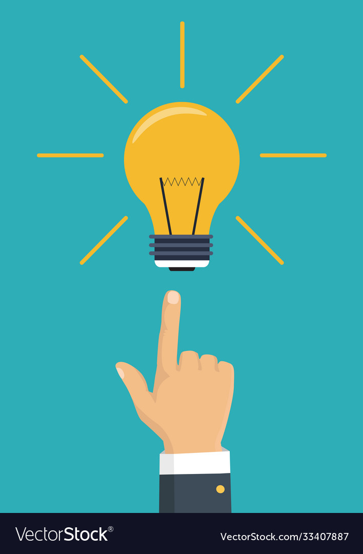 In flat design isolated on background pointing