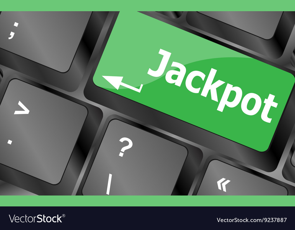 Key on a computer keyboard with the words jackpot