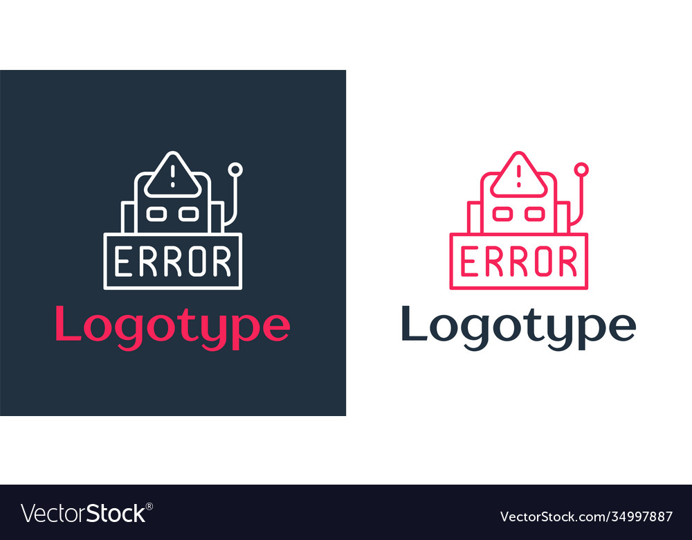 Logotyp Zeilenfehler im Betriebsprogramm vector image Logotyp Zeilenfehler im Betriebsprogramm