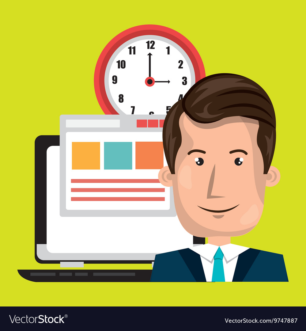 Man with papers isolated icon design