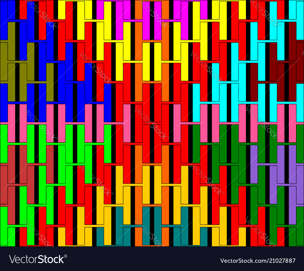 Multi-color h alphabet pattern background vector image Multi-color h alphabet pattern background