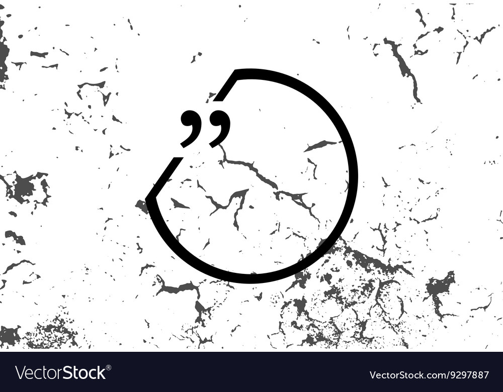 Quotation marks with thin line speech