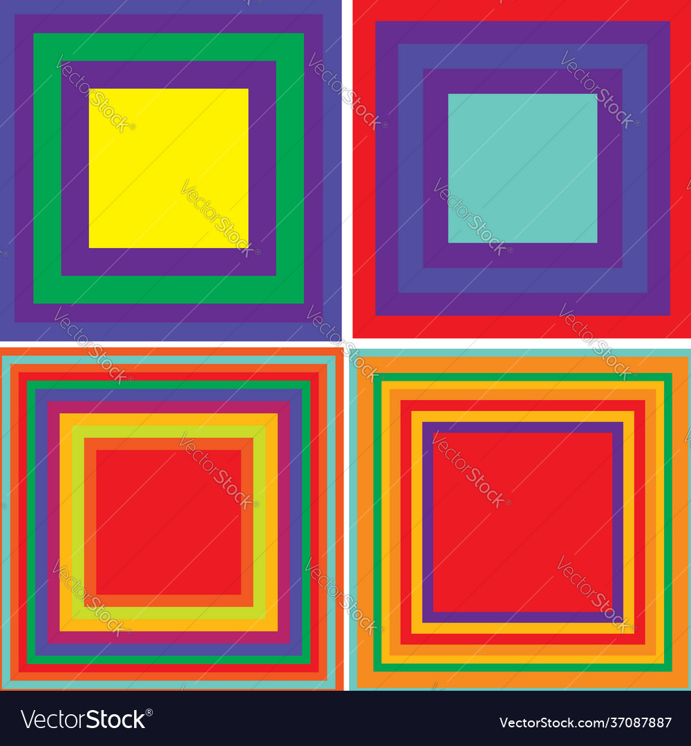 Random overlapping squares pattern background vector image Random overlapping squares pattern background
