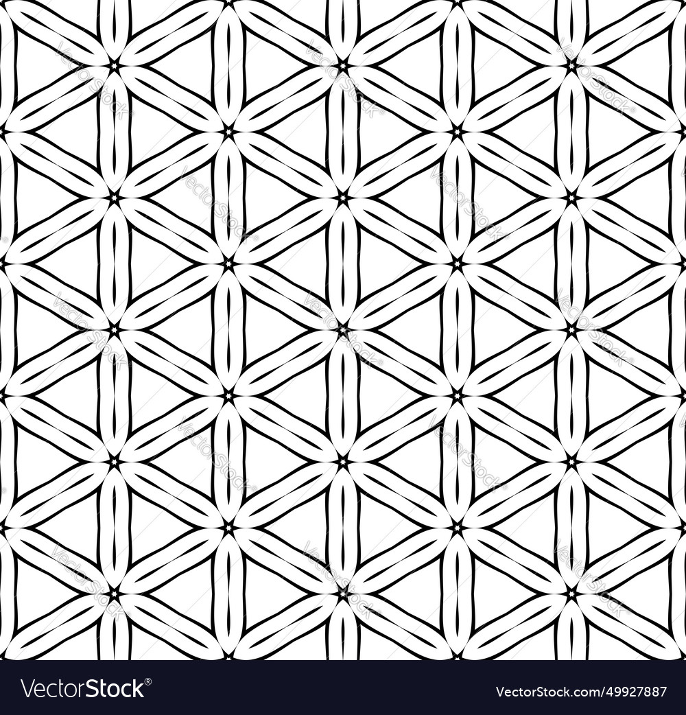 Seamless hexagons and triangles pattern