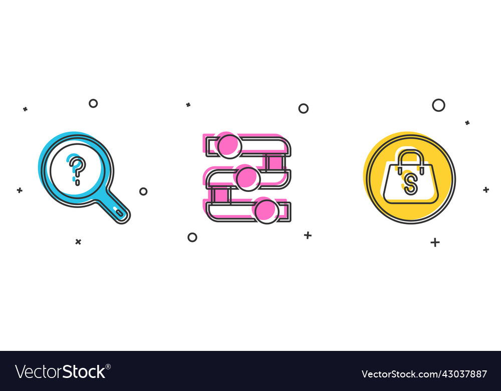 Set unknown search graph chart diagram vector image Set unknown search graph chart diagram