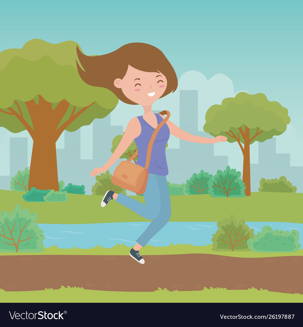 Teenager girl cartoon design Royalty Free Vector Image