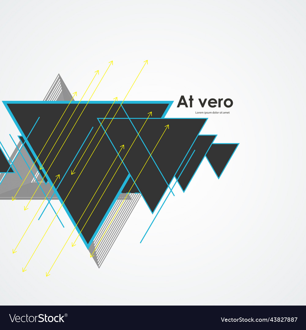 Triangle pattern with lines design vector image Triangle pattern with lines design