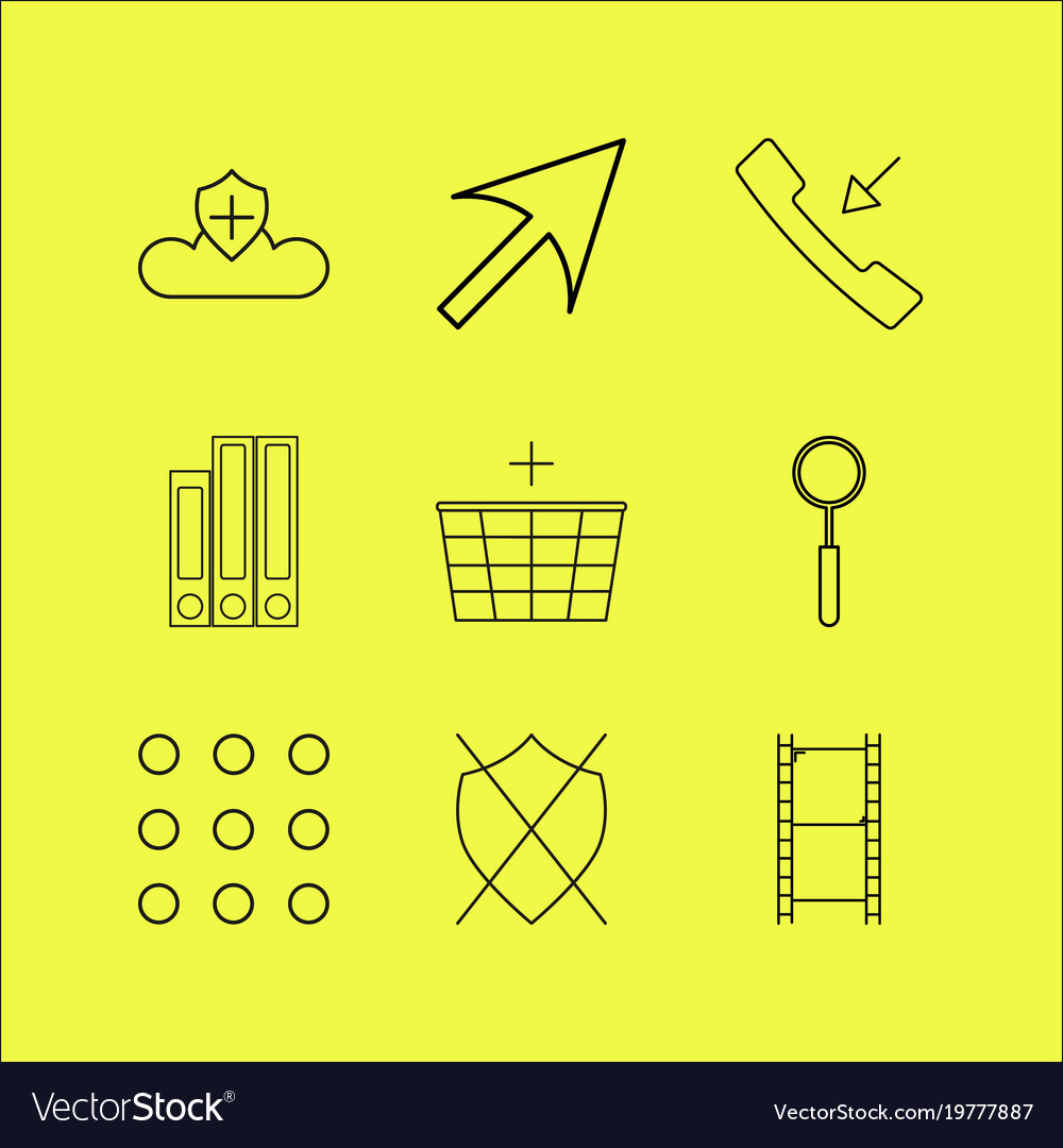 Web linear icon set simple outline icons