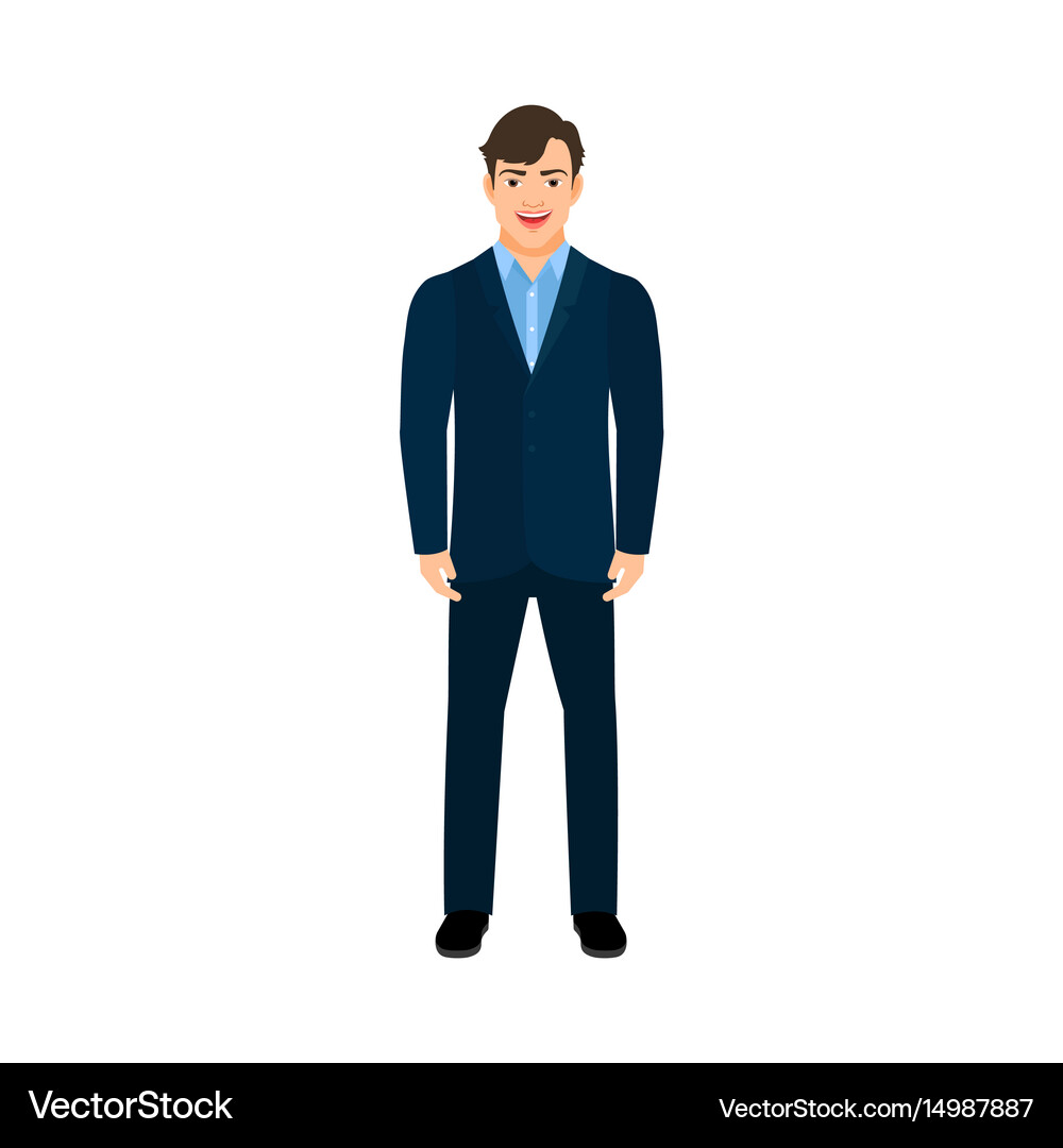 Young smiling manager man Royalty Free Vector Image