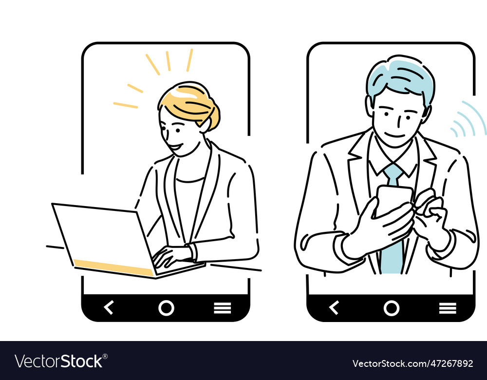 An image of a businessman with set