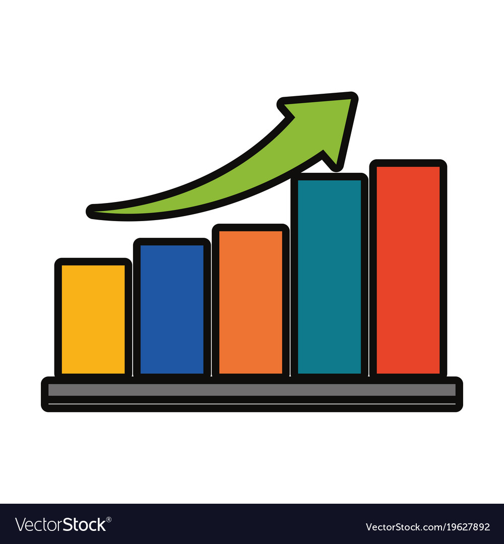 Bar graph icon image Royalty Free Vector Image