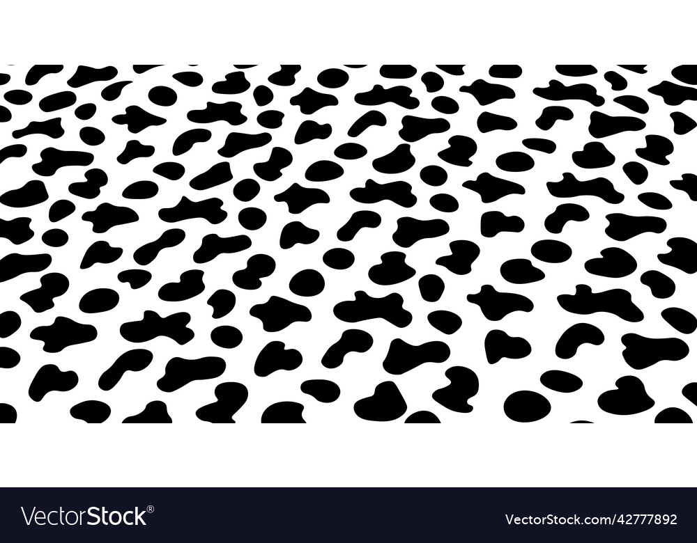 Black and white pattern texture cow skin spots Vector Image