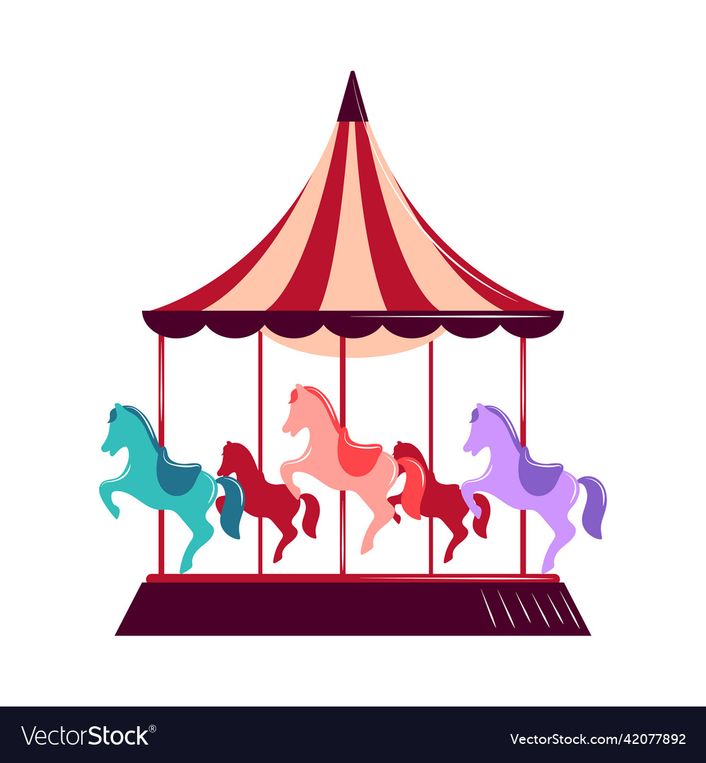 Carnival carousel machine Royalty Free Vector Image