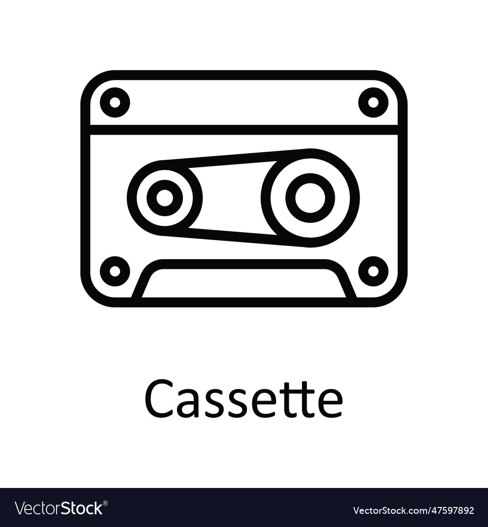 Cassette outline icon design