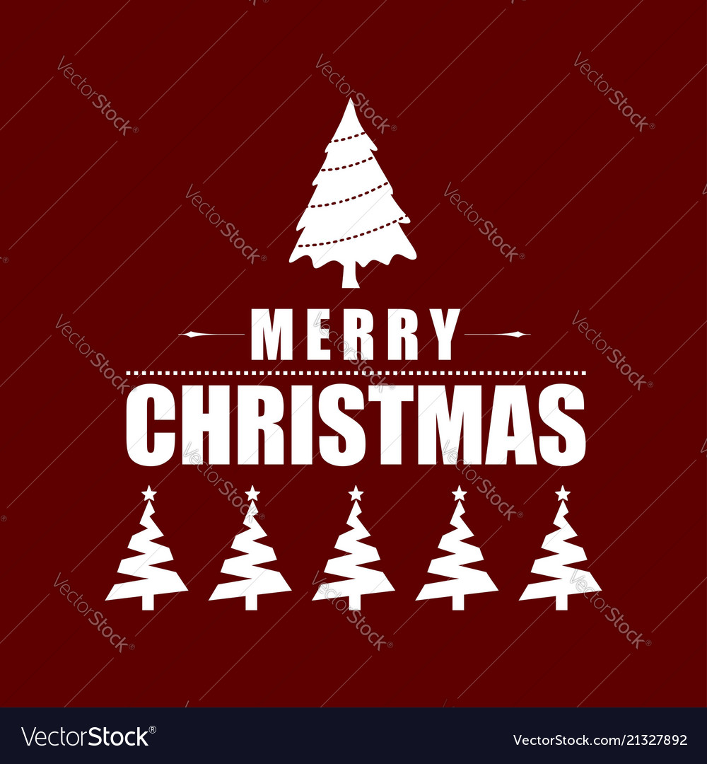 Christmas greetings card with red background Vector Image