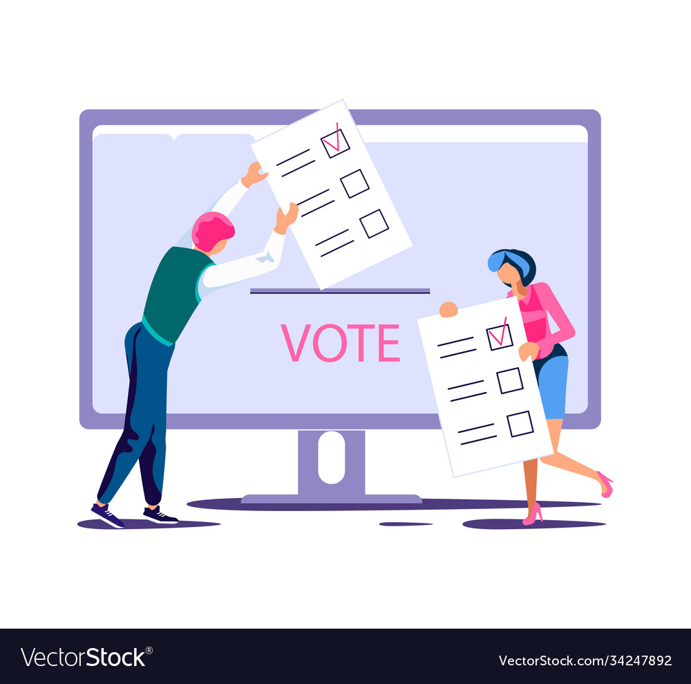 Concept electronic voting Royalty Free Vector Image