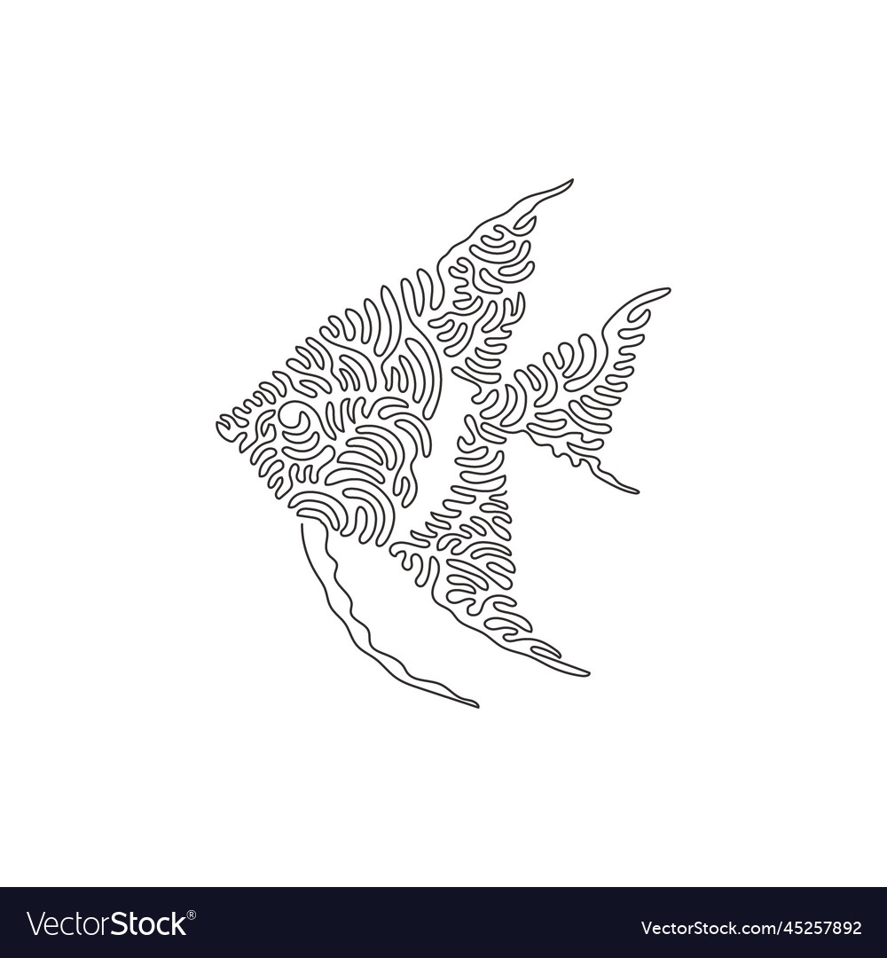 Continuous curve one line drawing of beautiful vector image Continuous curve one line drawing of beautiful
