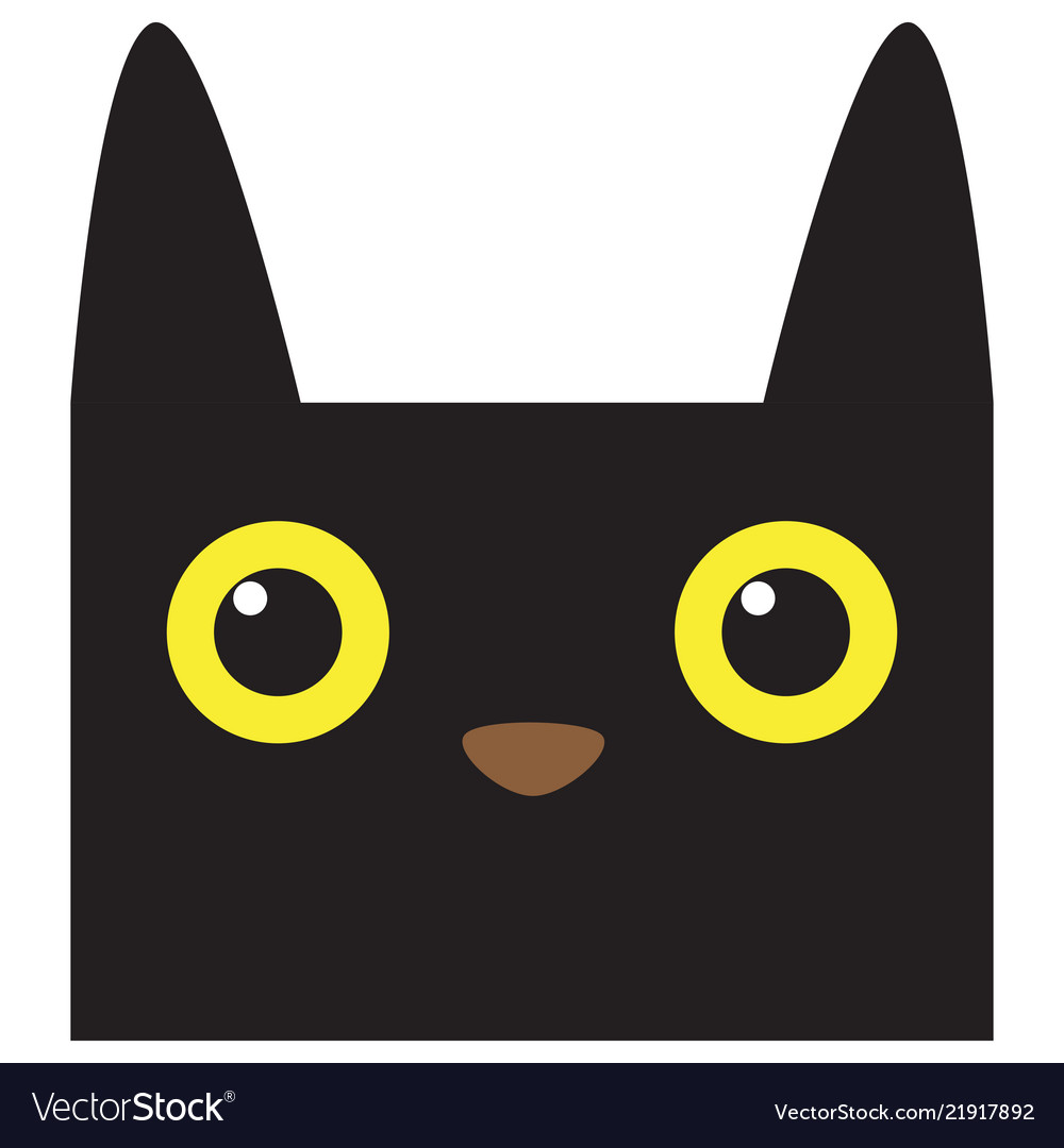 Cute halloween cartoon cat avatar