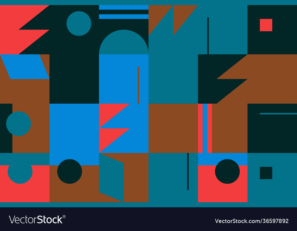 Deconstructed abstract pattern design vector image Deconstructed abstract pattern design
