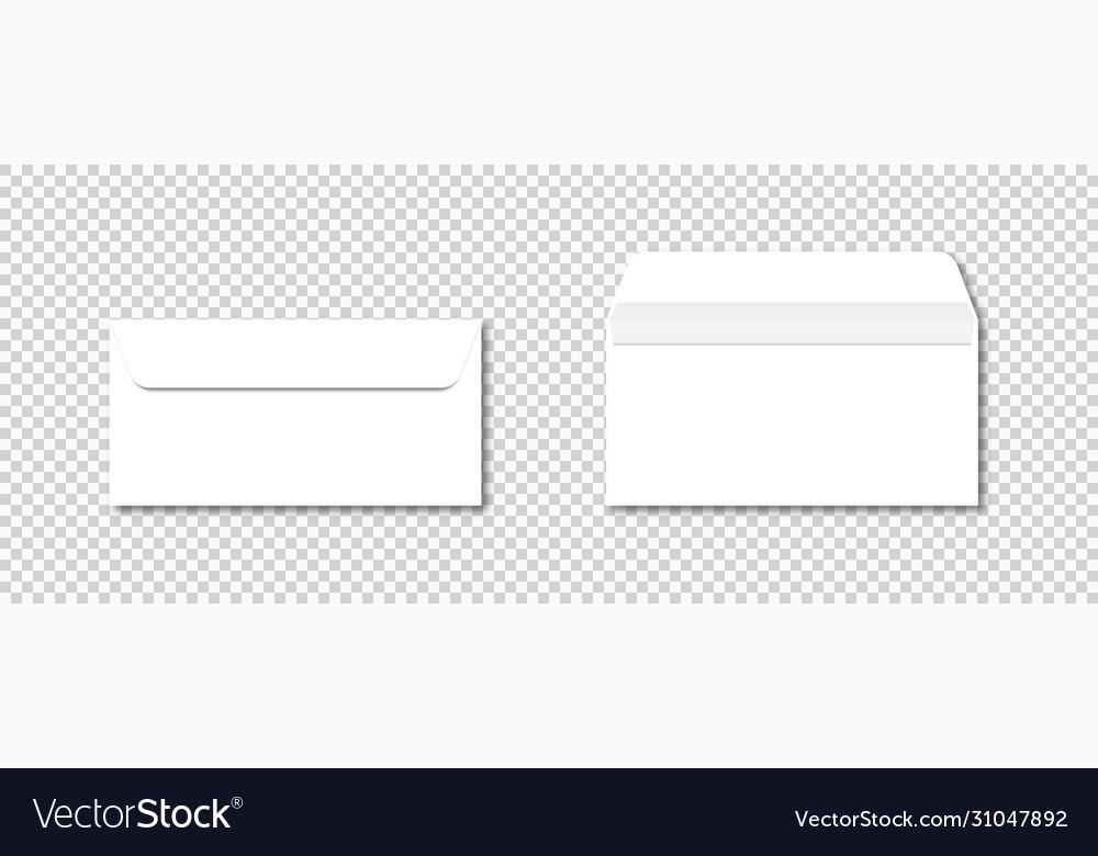 Dl envelopes realistic mockup template isolated vector image Dl envelopes realistic mockup template isolated