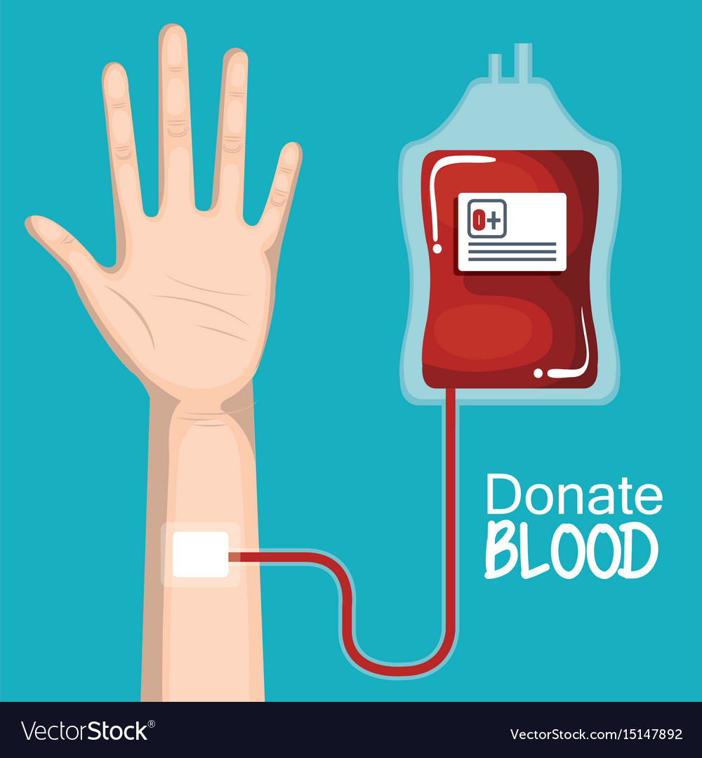 Donating blood design Royalty Free Vector Image