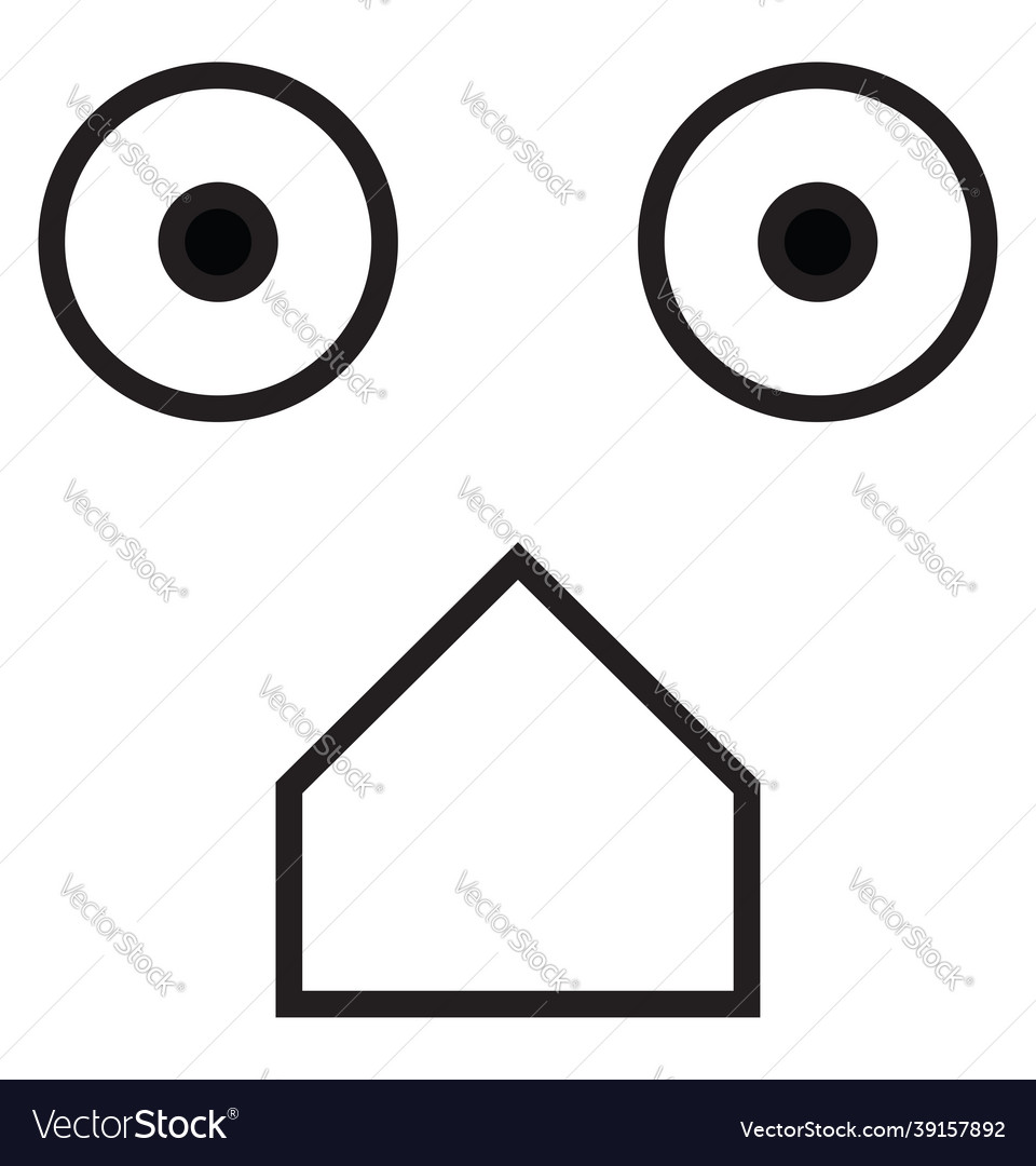 Emoticon wow face on a white background Royalty Free Vector