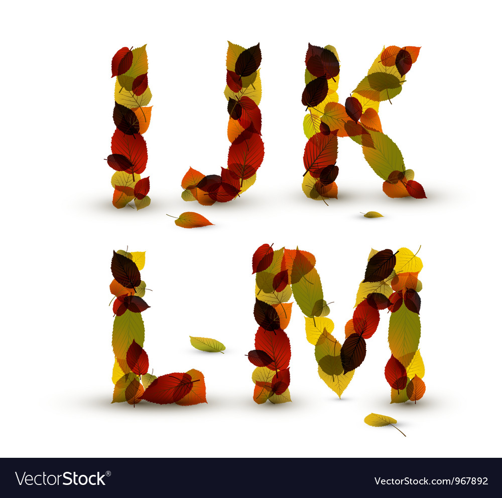Fall Alphabet Letters Royalty Free Vector Image Fall Alphabet Letters Royalty Free Vector Image