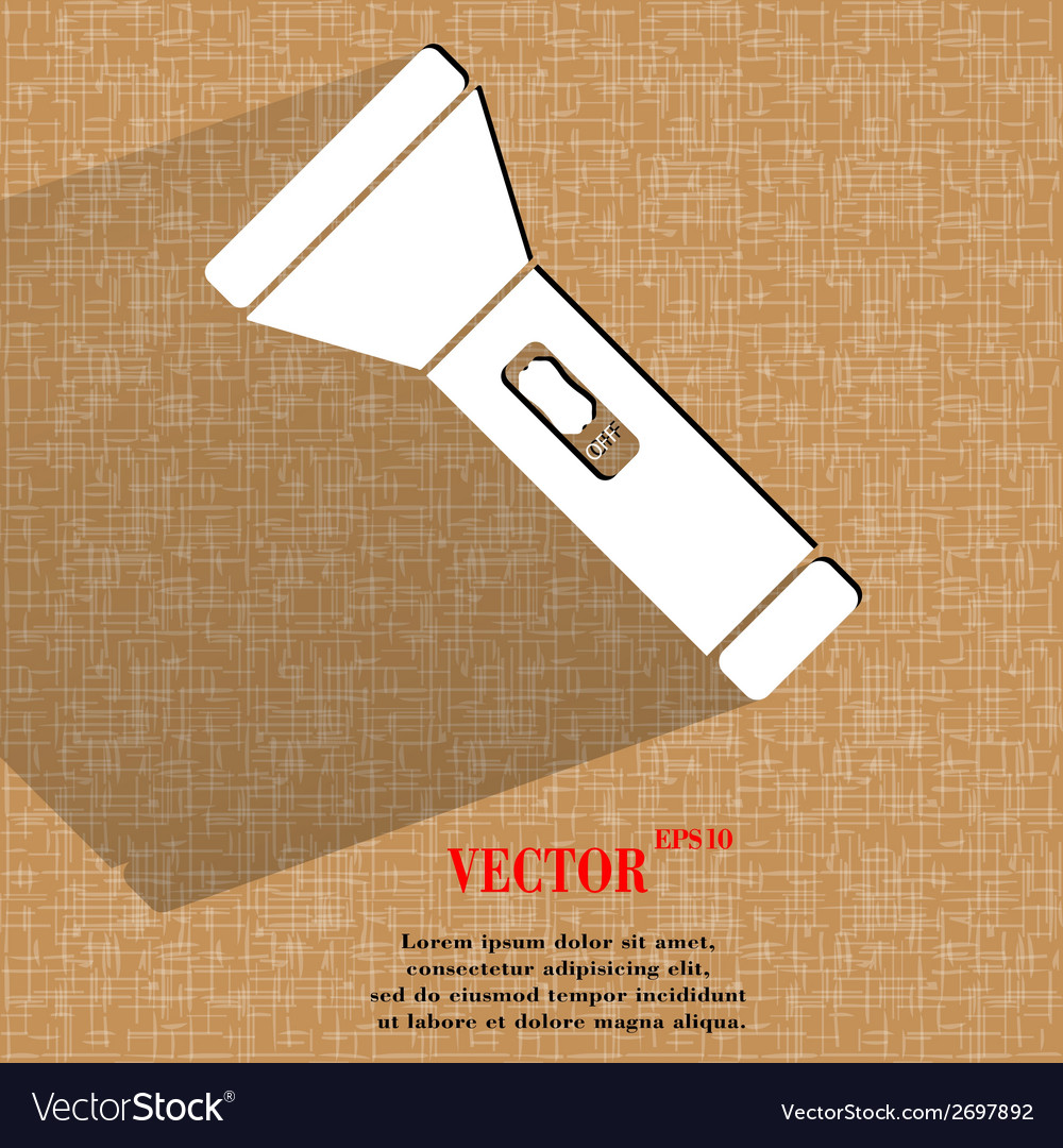 Flashlight flat modern web button