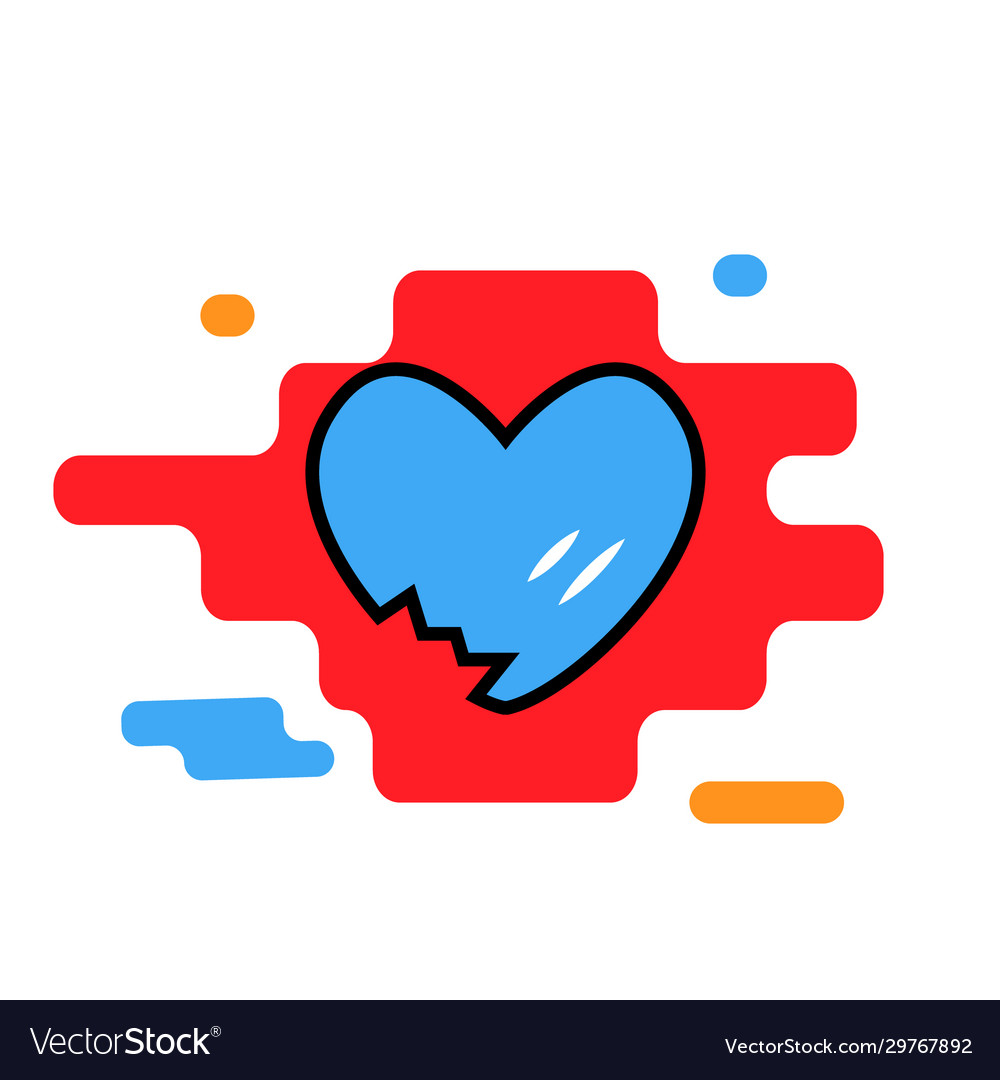 Heart icon trendy modern concept relationship