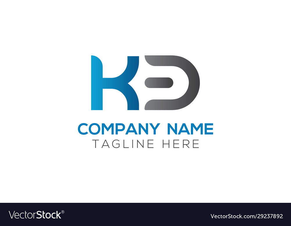 Initial alphabet kb logo design template abstrakt