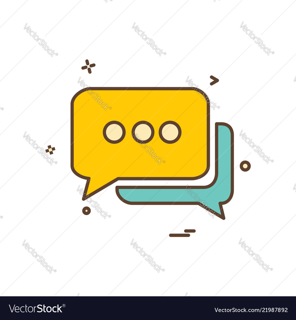 Message icon design Vector Image Message icon design