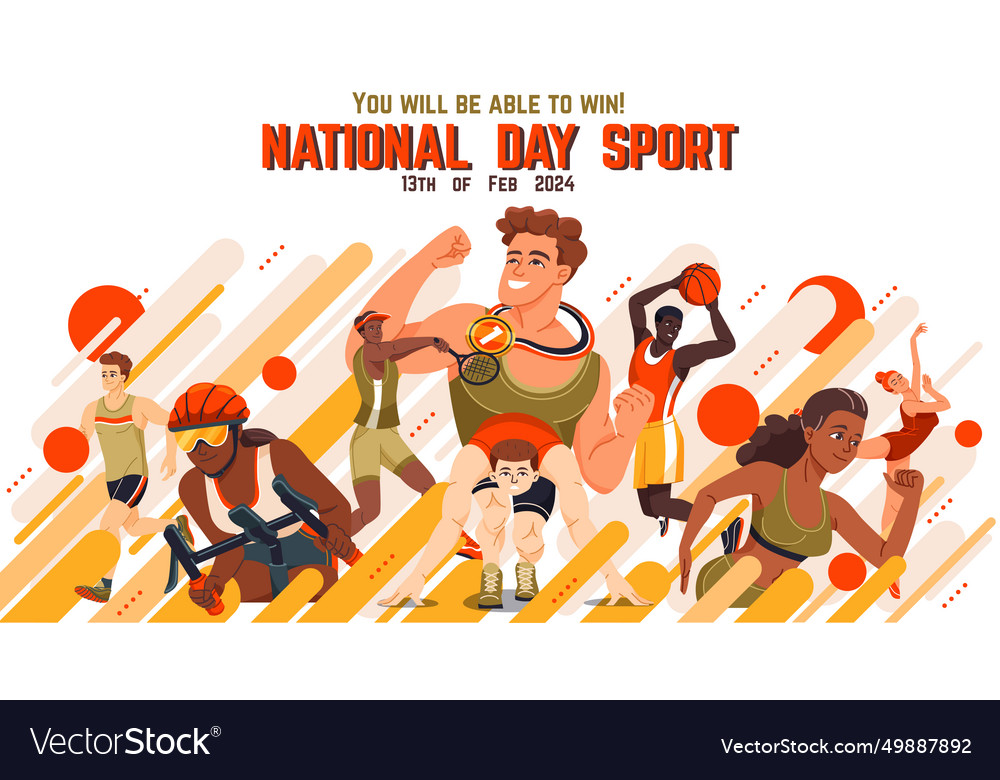 National sports day celebration Royalty Free Vector Image