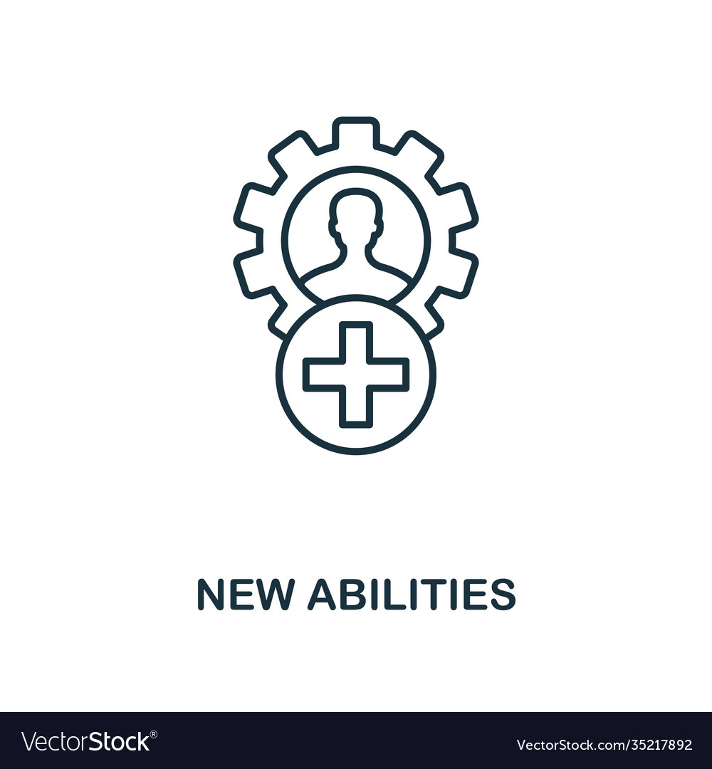 New abilities icon line style element from
