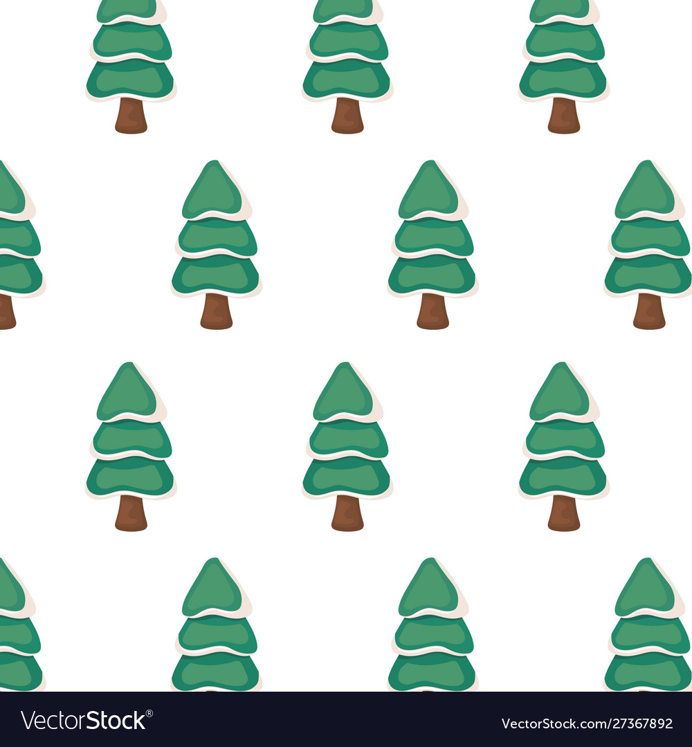 Pattern christmas tree on white background