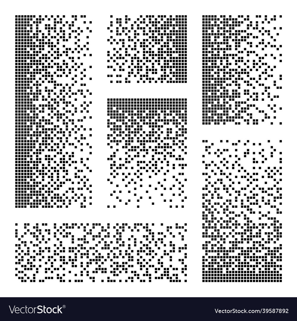 Pixel disintegration decay effect various vector image Pixel disintegration decay effect various