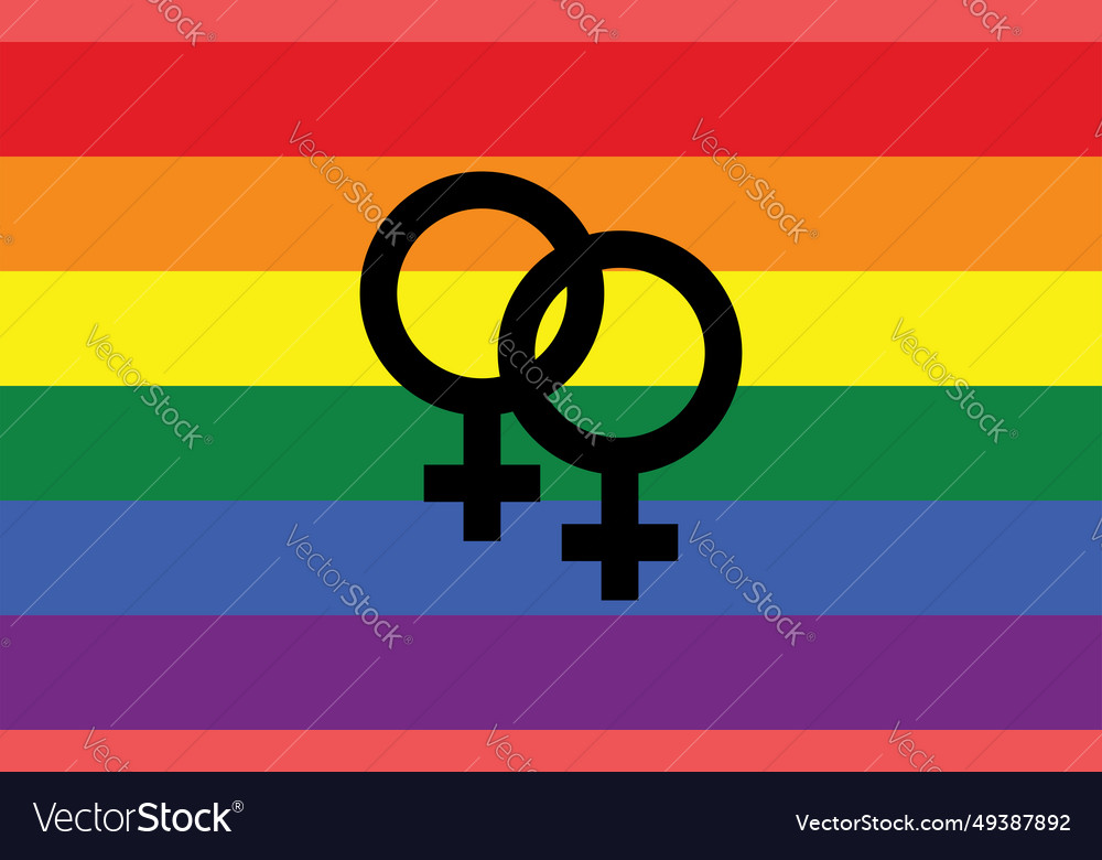 Rainbow Lesbian Pride Flag Sexual Identity Vector Image 0055