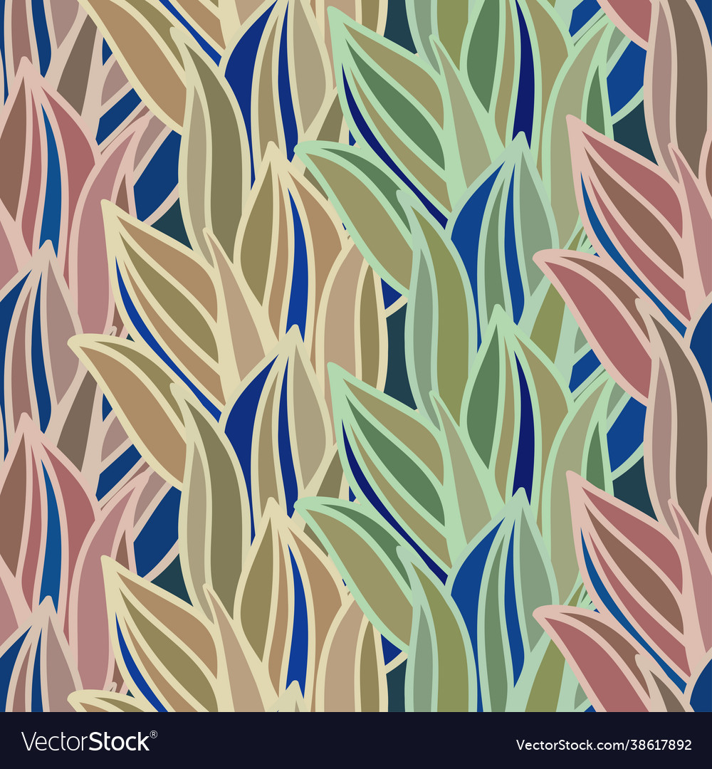 Seamless colorful design pattern botanical