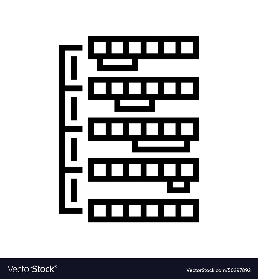 Selection sort algorithm line icon vector image Selection sort algorithm line icon