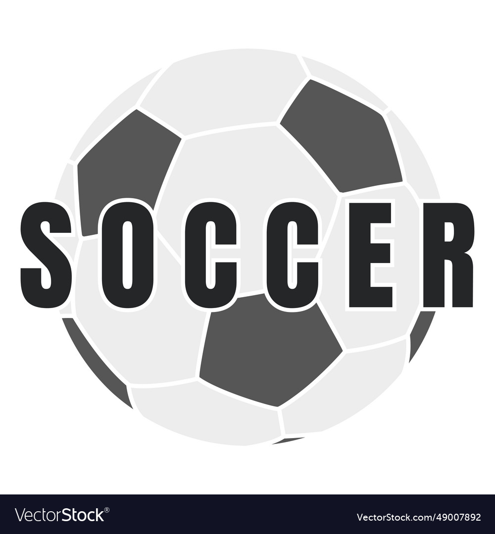 Soccer Ball Cut-out Badge Royalty Free Vector Image