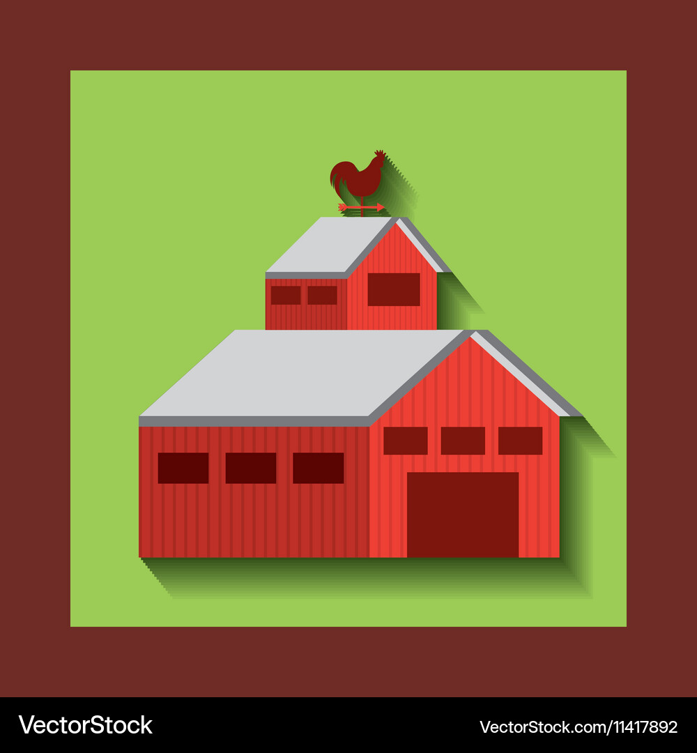 Stable farm building isolated icon Royalty Free Vector Image