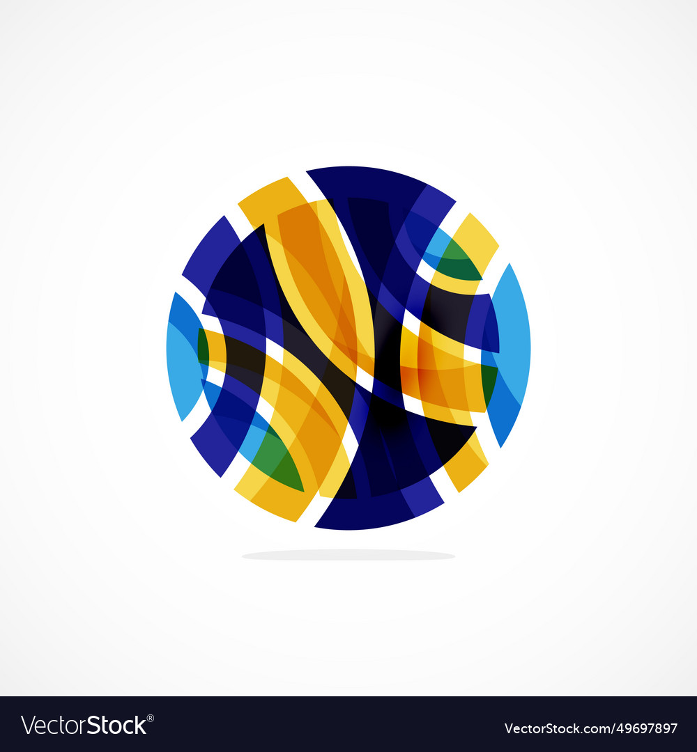 Abstract circle logo dynamic aesthetic Royalty Free Vector